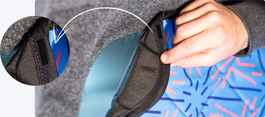 Extra magneet op de magneet-thermomat, detailweergave