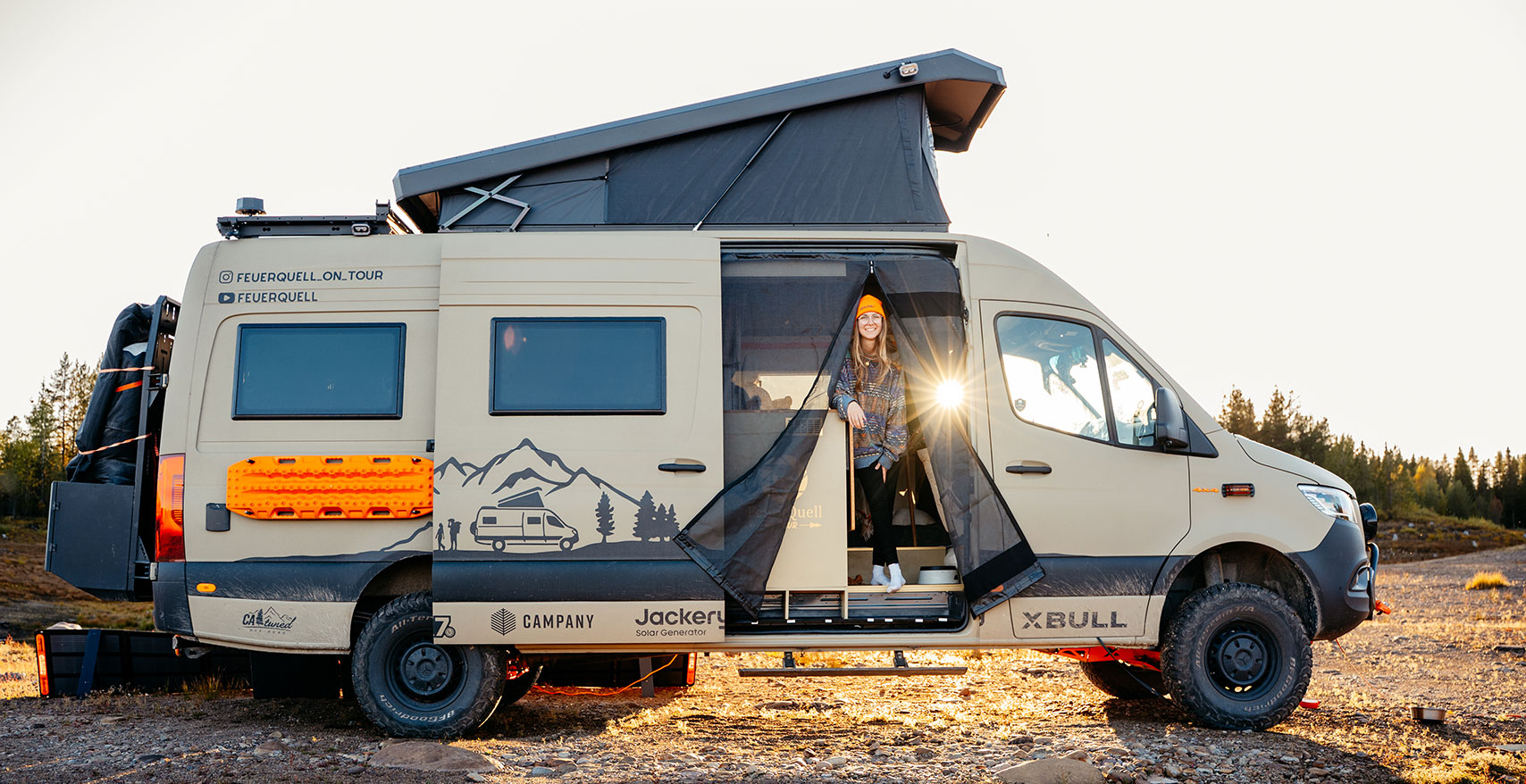 Magnet-Moskitonetz Mercedes Sprinter 907 und 910 für die Schiebetür Beifahrerseite